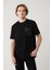 Erkek Siyah Bisiklet Yaka Baskılı Soft Touch Regular Fit T-Shirt A41Y1010 3