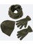 Erkek Haki Polar Basic Boyunluk Bere ve Eldiven Seti B009250 1