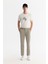 Erkek Vizon Yanı Lastikli Yumuşak Tuşeli Duble Paça Slim Fit Pantolon A42Y3007 1