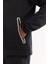 Erkek Siyah Kapüşonlu Fermuarlı Bi-Stretch Regular Fit Sweatshirt A52Y1332 6