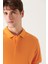 Erkek Turuncu Basic Pamuklu Polo Yaka T-shirt E001004 2