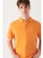 Erkek Turuncu Basic Pamuklu Polo Yaka T-shirt E001004 4