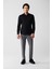 Erkek Siyah %100 Pamuk Klasik Yaka Saten Slim Fit Gömlek B002002 5