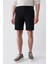 Erkek Siyah Esnek Patara Chino Kanvas Relaxed Fit Şort B003730 2