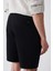 Erkek Siyah Esnek Patara Chino Kanvas Relaxed Fit Şort B003730 8
