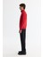 Erkek Kırmızı Dik Yaka Fermuarlı 3 İplik Şardonlu Regular Fit Sweatshirt E001020 3