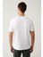 Erkek Beyaz Bisiklet Yaka Baskılı Soft Touch Regular Fit T-shirt A41y1030 4
