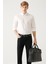 Erkek Beyaz Düğmeli Yaka Basic %100 Pamuk Slim Fit Gömlek B002030 3