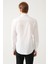 Erkek Beyaz Düğmeli Yaka Basic %100 Pamuk Slim Fit Gömlek B002030 4