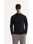 Erkek Siyah Yarım Balıkçı Yaka Yün Karışımlı Triko Regular Fit Kazak B005015 1