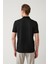 Erkek Siyah 3 Düğmeli Jakarlı Polo Yaka Regular Fit T-Shirt A41Y1051 4