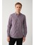 Erkek Bordo Düğmeli Yaka Baskılı Pamuklu Slim Fit Gömlek A32Y2179 3