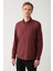 Erkek Bordo Düğmeli Yaka %100 Pamuk Regular Fit Gömlek B002033 3