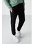 Siyah Fermuar Cepli Standart Kalıp Jogger Erkek Eşofman Alt - 84587 15
