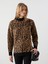 Yeni Sezon Dik Yaka Leopar Desenli Kadın Triko Tunik 1
