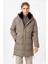 Vizon Regular Fit Kürklü Yaka Kapüşonlu Puffer Uzun Şişme Mont 1