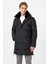 Siyah Regular Fit Kürklü Yaka Kapüşonlu Puffer Uzun Şişme Mont 1