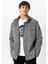 Gri Regular Fit Kapüşonlu Mont 3