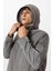 Gri Regular Fit Kapüşonlu Mont 6