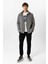Gri Regular Fit Kapüşonlu Mont 8