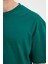 Unisex Oversize Geniş Kesim %100 Pamuk Yumuşak Dokulu Basic Bisiklet Yaka Yeşil Tişört 3