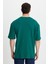 Unisex Oversize Geniş Kesim %100 Pamuk Yumuşak Dokulu Basic Bisiklet Yaka Yeşil Tişört 7