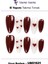10'lu Bordo Uzun Badem UBD1521 Tekrar Kullanılabilir El Yapımı Protez Takma Tırnak - Bordo-XS 1
