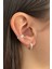 Deliksiz Kalp Model Earcuff Kıkırdak Küpe 18K Kaplama Küpe 1 Adet 2
