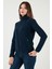 Slim Fit Anti-Pilling Tüylenme Yapmayan Fermuarlı Cepli Polar Hırka Bayan POLAR 5907002 11