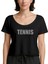 Tennis Text Siyah Kadın Tişört 1