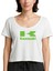 Hkawaski Yeşil Logo Beyaz Kadın Tişört 1