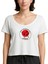 Karete Shotokan Red Circle Beyaz Kadın Tişört 1