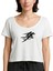 Hayabusa Logo Text Beyaz Kadın Tişört 1
