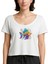 Colorful Fish Beyaz Kadın Tişört 1