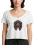 Kızıldereli Skull Apache Beyaz Kadın Tişört 1