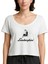 Lamborghni Text Logo Beyaz Kadın Tişört 1