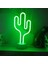 Neon Işıklı Kaktüs Masa Gece Lambası Pil ve USB 1