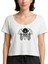 Kovboy Skull Bandana Beyaz Kadın Tişört 1