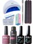 Kalıcı Oje Yapma Seti 20 Parça Nude Serisi Top Base Top Coat Solüsyon Kronk Törpü Uv LED Seti 1