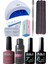 Kalıcı Oje Yapma Seti 20 Parça Nude Serisi Top Base Top Coat Solüsyon Kronk Törpü Uv LED Seti 1