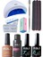 Kalıcı Oje Yapma Seti 20 Parça Nude Serisi Top Base Top Coat Solüsyon Kronk Törpü Uv LED Seti 1