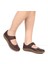 Kadın Kahverengi Bilekten Bantlı Deri Ayakkabı 7