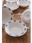 Vintage Flowers Blue 15 cm 6’lı Porselen Çorba Kasesi Seti 1