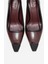 Rona Bordo Baskı Mat Burunlu Kadın Topuklu Ayakkabı 2
