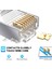 500 Adet Yeni Nesil Ez Delikli Cat7 Yüksek Performanslı Altın Kaplama RJ45 8P8C Cat7 Konnektör Stp Jak Utp Ethernet Konnektörü 7
