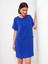 Yeni Sezon Bisiklet Yaka Düz Kısa Kollu Elbise 3