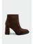Tobin Acı Kahve Süet Fermuarlı Kadın Bot 1