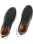 Erkek Siyah Bağcıklı Kalın Tabanlı Deri Sneaker 7
