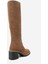 Fros Taba Süet Hakiki Deri Kadın Kalın Topuklu Çizme 5