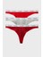 Logolu Elastik Bel Bantlı Pamuklu Tanga 3 Pack Külot 000QD5209E31W Bayan Külot 000QD5209E 31W 1